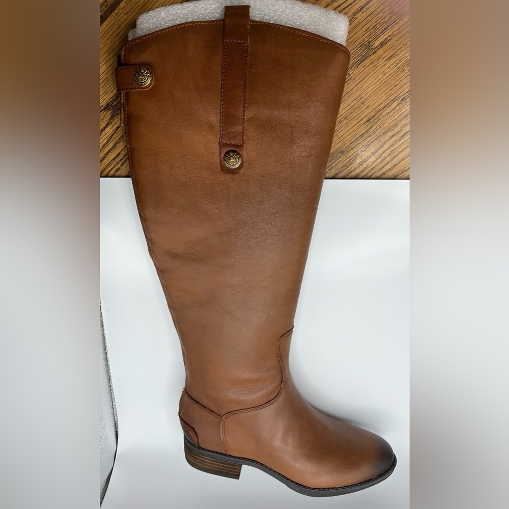 Sam Edelman Women’s Penny 2 Wide Calf Leather Riding Boot Whiskey Brown US 4 - Picture 2 of 7
